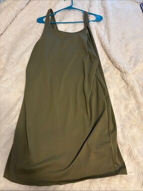 Olive Green Halter Dress